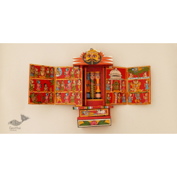 कथनिक ☀ Kaavad a Wooden Shrine ( RED - 29 cm) ~ 113