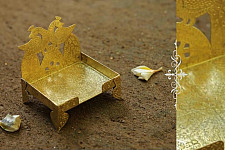 Ahar ✽ Brass ~ Aasan (Small 4" x 3.8" x 4")