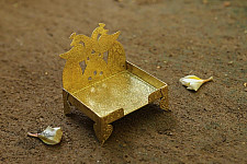 Ahar ✽ Brass ~ Aasan (Small 4" x 3.8" x 4")