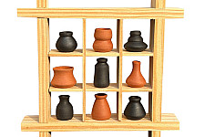 Terracotta Tales | Terracotta Pottery Art - Miniature Wall Art Frame - C