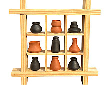 Terracotta Tales | Terracotta Pottery Art - Miniature Wall Art Frame - C