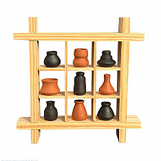 Terracotta Tales | Terracotta Pottery Art - Miniature Wall Art Frame - C