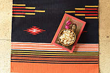 A finite infinity ❧ Handwoven Geometric Dhurries  ( 2 x 6 )