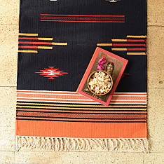 A finite infinity ❧ Handwoven Geometric Dhurries  ( 2 x 6 )