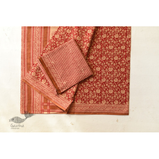 Shop Gamthi Block Print pure cotton saree