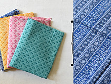 Eshana ~ Gaamthi Block Printed Cotton Saree ( Four Color Options ) - D