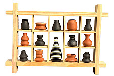 Terracotta Tales | Terracotta Pottery Art - Miniature Wall Art Frame - D