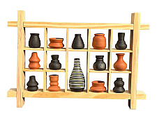 Terracotta Tales | Terracotta Pottery Art - Miniature Wall Art Frame - D