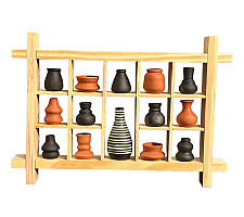 Terracotta Tales | Terracotta Pottery Art - Miniature Wall Art Frame - D