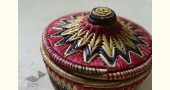 Moonj Grass handicraft - storage basket in purple color