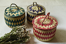 Moonj Grass Basket | Storage basket / Roti box ( Three colour options )