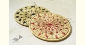 Moonj Grass handicraft - table mat set of two pink and blue