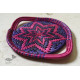 Moonj Grass handicraft - Serving Tray-Pink & Purple