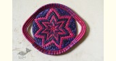 Moonj Grass handicraft - Serving Tray-Pink & Purple