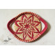 Moonj Grass handicraft - Serving Tray-Pink & Natural