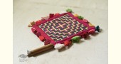 Moonj Grass handicraft - Hand Fan in Pink color