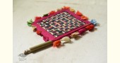 Moonj Grass handicraft - Hand Fan in Dark pink color
