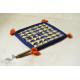 Moonj Grass handicraft - Hand Fan in Blue color