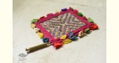 Moonj Grass handicraft - Hand Fan in Multi colour