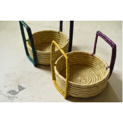 Moonj Grass Basket | Handmade Multipurpose basket (Two Colour Options)