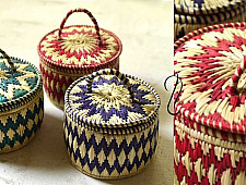 Moonj Grass Basket | Storage basket / Roti box ( Three colour options )