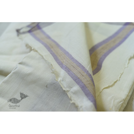 shop online handloom dhoti khes - white cotton