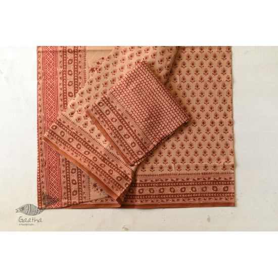 Shop Gamthi Block Print pure cotton saree