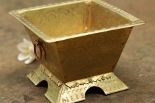 Ahar ✽ Brass ~ Havankund ( 5" x 5" x 3.2" Small )