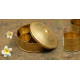 Ahar ✽ Brass ~ Spice Jar - Six jars inside  ( 6 x 6 x 3 Small Masaldaan )