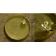 handmade brass aarti / pooja thali with diya