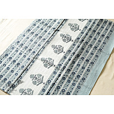 Indigenous Impressions | Block Printed - Bagru Cotton Saree - Grey & Blue