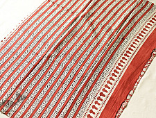 Indigenous Impressions | Bagru Cotton Red Saree - Block Printed