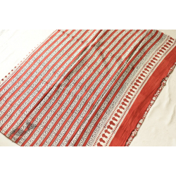 Indigenous Impressions | Bagru Cotton Red Saree - Block Printed