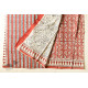 shop Bagru Cotton Red Saree - Block Printed