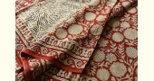 shop Bagru Block Printed - Genda Phool Printed Red Cotton Saree