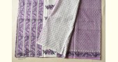 shop Bagru Block Printed - Printed Purple Cotton Saree
