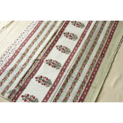 Indigenous Impressions | Bagru Block Printed - Printed Off White Cotton Saree