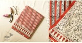shop Bagru Block Printed Cotton Red Saree