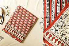 Indigenous Impressions | Bagru Block Printed Cotton Red Saree