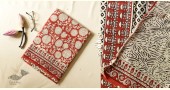 shop Bagru Block Printed - Genda Phool Printed Red Cotton Saree