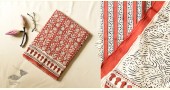 shop Bagru Cotton Red Saree - Block Printed