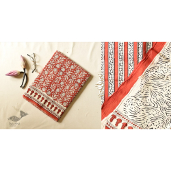 Indigenous Impressions | Bagru Cotton Red Saree - Block Printed