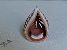 Maati Ka Kaam ‡ Terracotta Hanging Lamp / Diya (6" x 5" x 3.5") ‡ 20