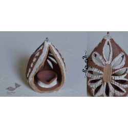 Maati Ka Kaam ‡ Terracotta Hanging Lamp / Diya (6" x 5" x 3.5") ‡ 20