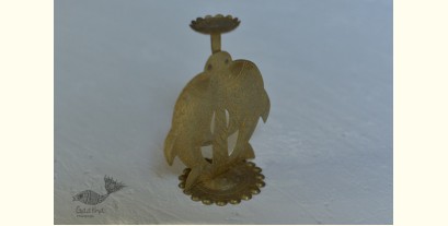 Ahar ✽ Brass ~ Fish Candle Stand (4.5" x 6" x 3") ✽ 29