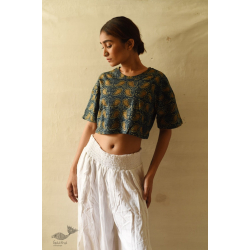 Hand Block Printed ✩ Vegetable Dyed - Ajrakh Cotton Crop Top