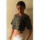 buy ajrakh hand block printed Crop Top