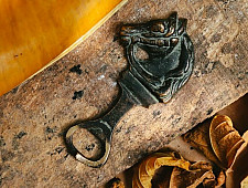 Antique Finish Brass . Bottle Opener - 4.5" x 2" ❋ D