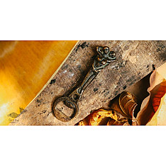 Antique Finish Brass . Bottle Opener - 4" x 1.2" ❋ H