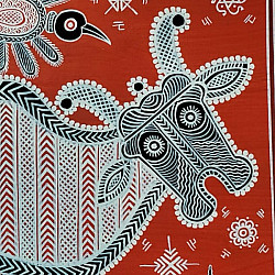 Mandana Art - Painting  ~ Cow ( 11 x 14 inch)